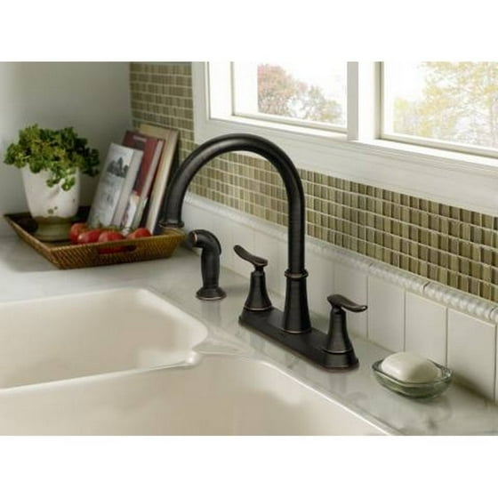 Moen 87015 High Arc Kitchen Faucet With Side Spray From The Solidad Collection