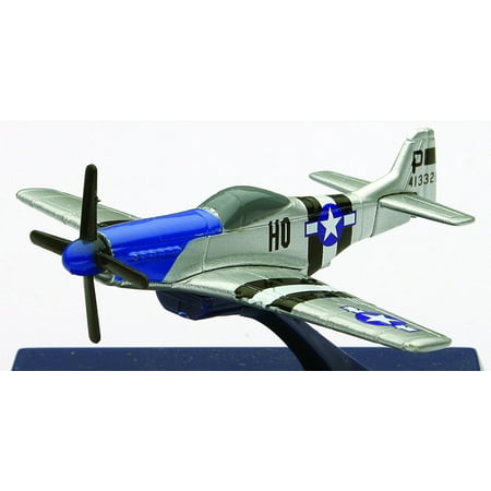 Hornet Fighter Plane - Die-Cast WWII Fighter Plane, P-51D Mustang 1:160 Scale