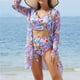 thumbnail image 2 of Trajes de Baño de Bikini de Mujer con Correas Impresas V Sexy Split Set de Tres Piezas, Diseño de Corte Alto para la Piscina de Playa Y las Vacaciones de Verano, 2 of 9