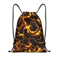 thumbnail image 1 of Saiise Orange Lightning Pattern Sports Drawstring Backpack - String Swim Gym Bag with Wet Proof Pocket for Women&Men-Medium, 1 of 6