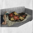 thumbnail image 6 of Modern Soft Flannel Fleece Throw Blanket, Vector Design of a Wooden Like Apple with Floral Details Art, Cozy Plush for Indoor and Outdoor Use, 50" x 70", Dark Brown Marigold, by Ambesonne, 6 of 6