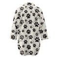 thumbnail image 5 of Xoenoiee Dog Paw Print Women Swimsuit Cover Up Shirt 2026 Button Down Beach Bathing Suit Side Split Swimwear Bikini Dress with Chest Pocket, XL, 5 of 7