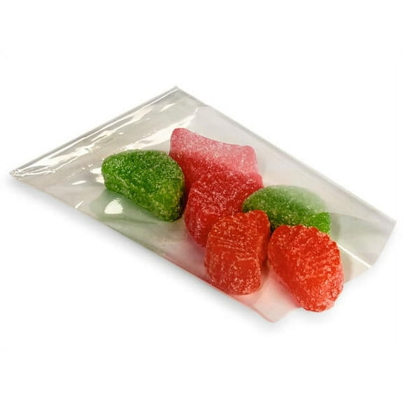 Pack Of 100, Thick 1.6 Mil Compostable Solid Clear Cellophane Bags 3-1/2 X 50.5"