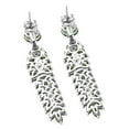 thumbnail image 3 of Russian Diopside and Sapphire Earrings in Platinum Over Sterling Christmas Gift Earrings for Beloved, 3 of 5