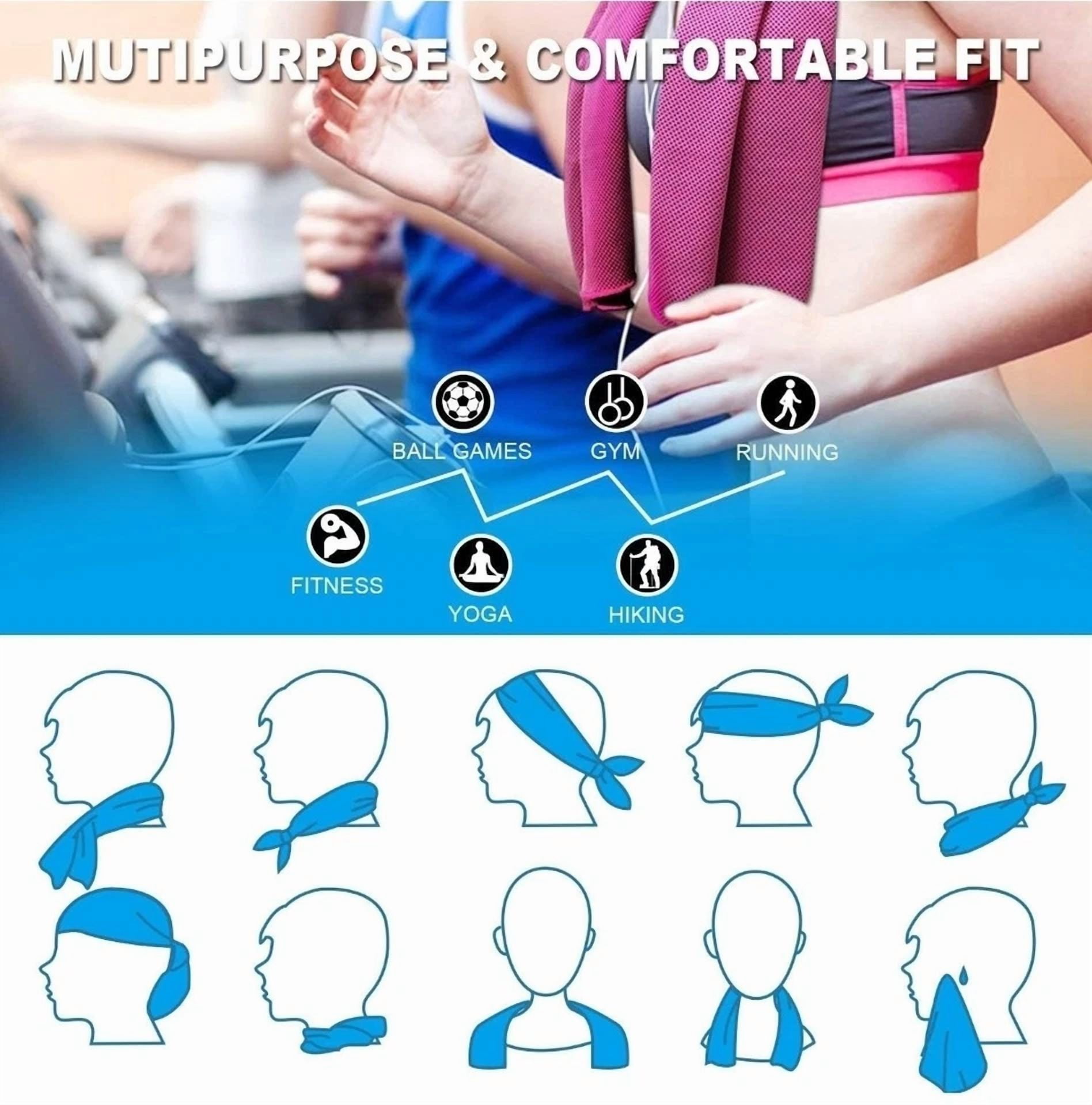 BUTTERFLY- Cooling Towel For Gym Yoga Workouts Sports Running Jogging Fitness Outdoors 6Pks