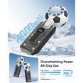 thumbnail image 6 of Portable Handheld Fan with Ice Cooler, 5-Speed Settings, Soccer-Shaped Mini Personal Fan, 4000mAh Rechargeable Pocket Fan for Travel/Outdoor/Office Use, Up to 20 Hours of Run Time,Black, 6 of 9