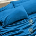 thumbnail image 6 of Bare Home Pillowcase Set - Premium 1800 Collection - Double Brushed - Ultra Soft - King Size, Medium Blue, 4 Count, 6 of 8