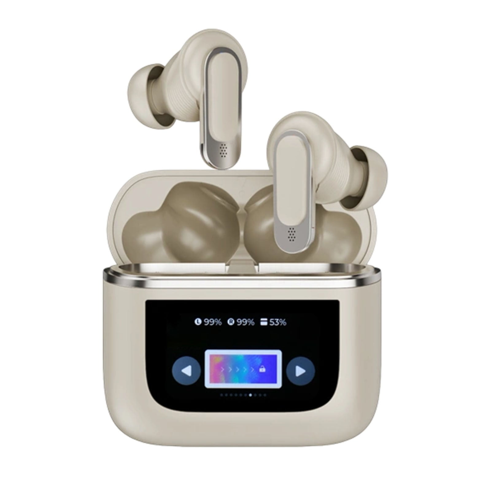 Yunuuuoa V8 Bluetooth Earbuds with LED Display Smart Surround Sound Noise Cancelling Wireless Headphones Waterproof Long Battery Life for Travel Workout Commuting