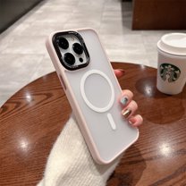 Clear Phone Case for iPhone 14 Pro Max 6.7 inch- Compatible with MagSafe Charger - Magnetic Phone Case with Enhanced Magnet & Protective TPU Frame – Pink