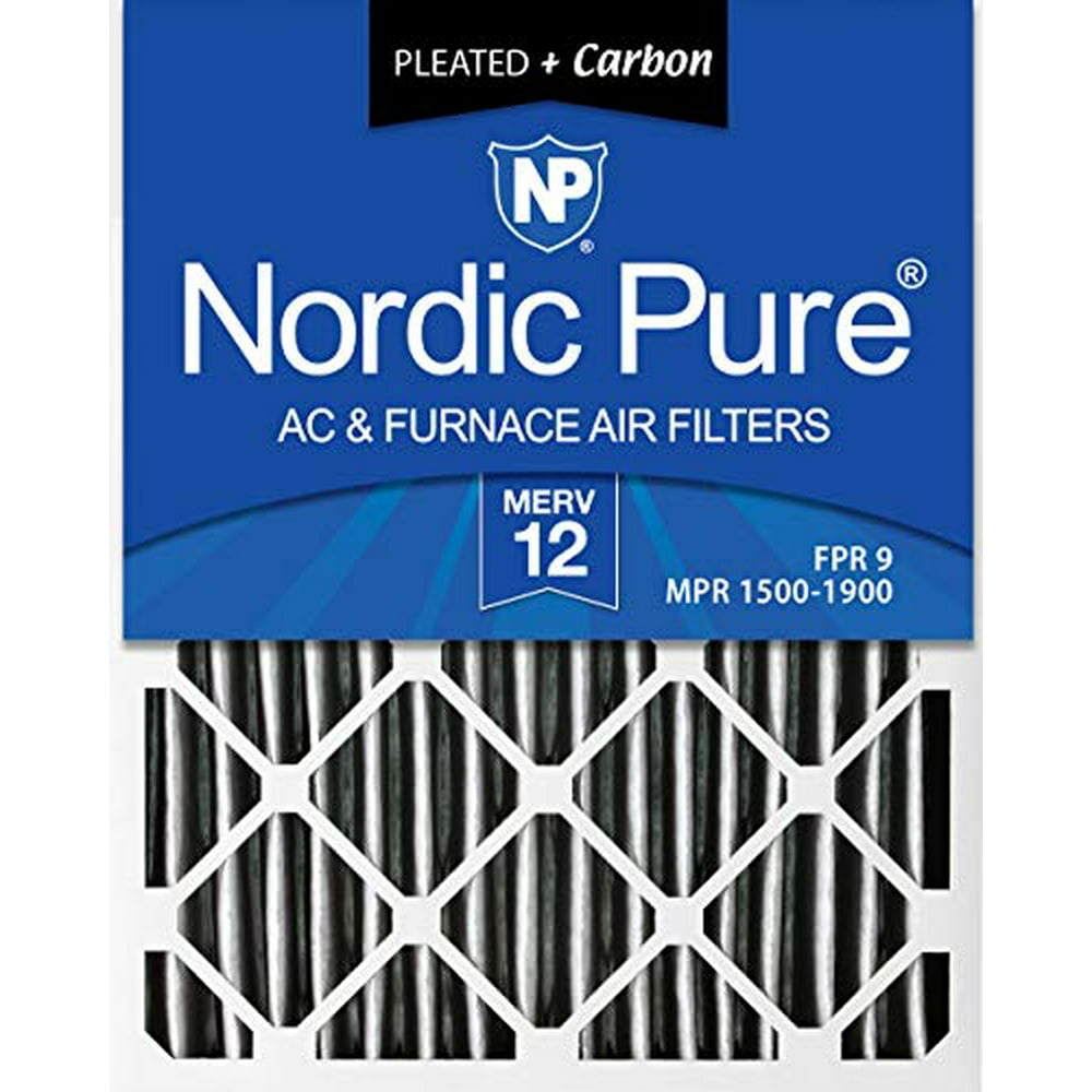 Nordic Pure 18x20x1 MERV 12 Pleated Plus Carbon AC Furnace Air Filters ...