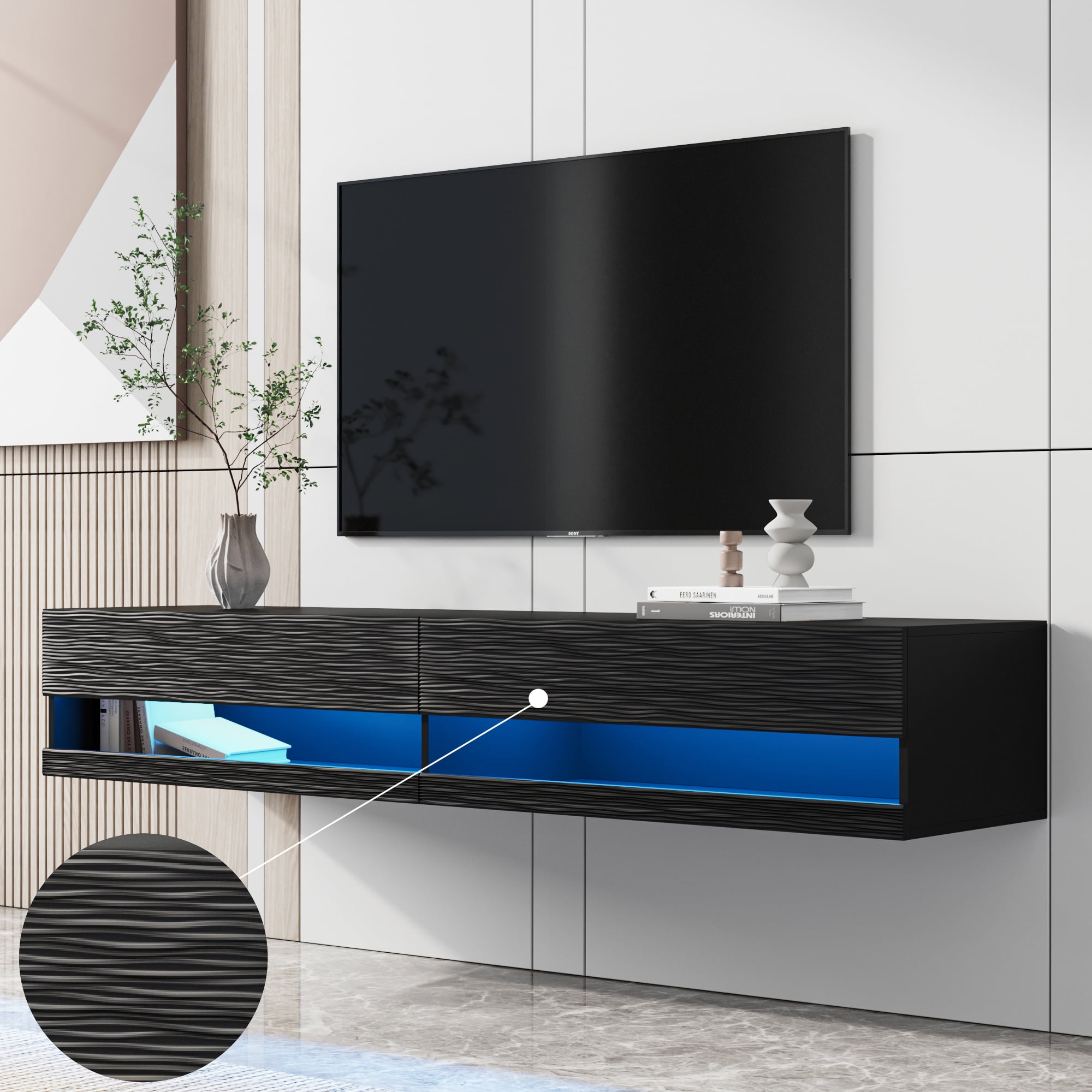 180° Floating TV Stand Wall Mount for 70