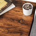 thumbnail image 4 of Cubicubi 2-Tier End Table with Wooden Shelf, Side Table with Waterproof Boards and Metal Frame, Deep Brown, 4 of 6