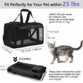 thumbnail image 2 of Pet Carrier for Large and Medium Cats up to 25 Lbs,Soft-Sided Pet Carrier for Big Medium Cats and Puppy Dog Carriers Cat Carriers,TSA Airline Approved Pet Privacy Protection Travel Carrier - Black, 2 of 6