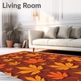 thumbnail image 2 of ODIKA 6'x9' Machine Washable Non-Slip Area Rug, Autumn Harvest Symphony Decorative Floor High Traffic Rug, Brown, 602756, 2 of 7
