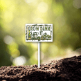 thumbnail image 5 of Eveokoki Grow Dammit Garden Signs Decor- Aluminum Garden Stakes Sign Funny Gardening Gifts for Women Men and Gardeners (20.8 Inches Tall), 5 of 6