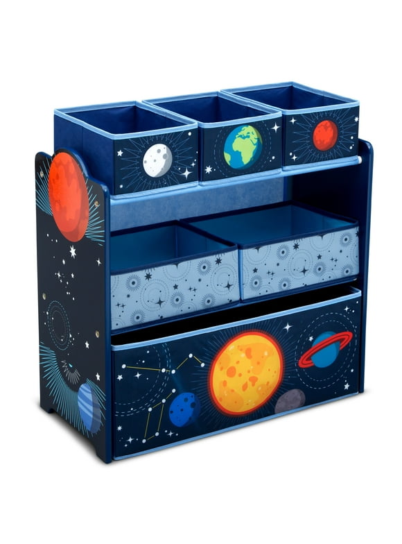 Delta Children Space Adventures 6 Bin Design and Store Toy Organizer, Greenguard Gold Certified