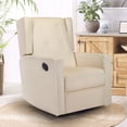 thumbnail image 3 of Cream Upholstery Swivel Recliner Chair, Glider Rocking Chairs for Living Room, Set of 1 Manual Reclining Chair, 3 of 3
