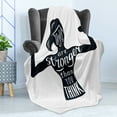 thumbnail image 4 of Girl Power Soft Flannel Fleece Throw Blanket, Female and Lettering You are Stronger Than You Think Feminist, Cozy Plush for Indoor and Outdoor Use, 50" x 70", Charcoal Grey White, by Ambesonne, 4 of 5