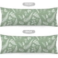 thumbnail image 5 of Sage Green Body Pillow Cover 20"x54" Pillow Case Botanical Plant Leaves Pattern Long Pillow Cases Protector with Zipper Decorative Soft Bedding Pillowcase Rectangle Cushion Covers for Bedroom,Sofa, 5 of 5