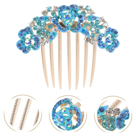 WHAMVOX  Bridal Wedding Hair Accessories Rhinestone Flower Clip Mother