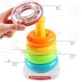 thumbnail image 3 of Kids Baby Creative Ring Rainbow Tower Tumbler Stacker Juguetes De Educación Temprana Para Niños De 0 A 3 Años Sweethay FN006178-00, 3 of 6