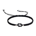 thumbnail image 3 of Xihbxyly Pulseras de La Amistad Tejidas a Mano, Elegante Diseño Ajustable, Cuerda Suave con Cuentas Plateadas, Regalo Perfecto para Aniversarios, Cumpleaños, San Valentín, Todas Las Edades., 3 of 3