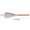 thumbnail image 3 of 1pc Multifunctional Cooking Spoon with Wooden Handle, Safe for Nonstick Cookwares, Perfect for Mixing, Stirring and Scraping, Heat-Resistant and Easy-to-Clean Kitchen Utensil, 3 of 4