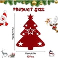 thumbnail image 3 of Cubiertos de Navidad, Fieltro navideño rojo, Cubiertos con forma de árbol de Navidad, Cuchillo y tenedor, Vajilla, Cuchara, Bolsa de toallas, Mesa decorativa, Boda, Fiesta de Navidad, 3 of 7