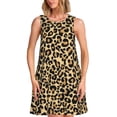 thumbnail image 1 of Balery Leopard Print Vestidos de verano para mujer con estampado: vestido holgado sin mangas, vestido playero informal y cómodo para días calurosos., 1 of 7
