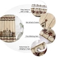 thumbnail image 3 of Small Stall Shower Curtain 48x72 Inch Narrow Half Size Barn Star Wooden Bath Curtains Bathroom Decor, Grey Farmhouse Berry Botanical Waterproof Fabric Shower Curtain Set with Hooks 48 Inch, 3 of 7