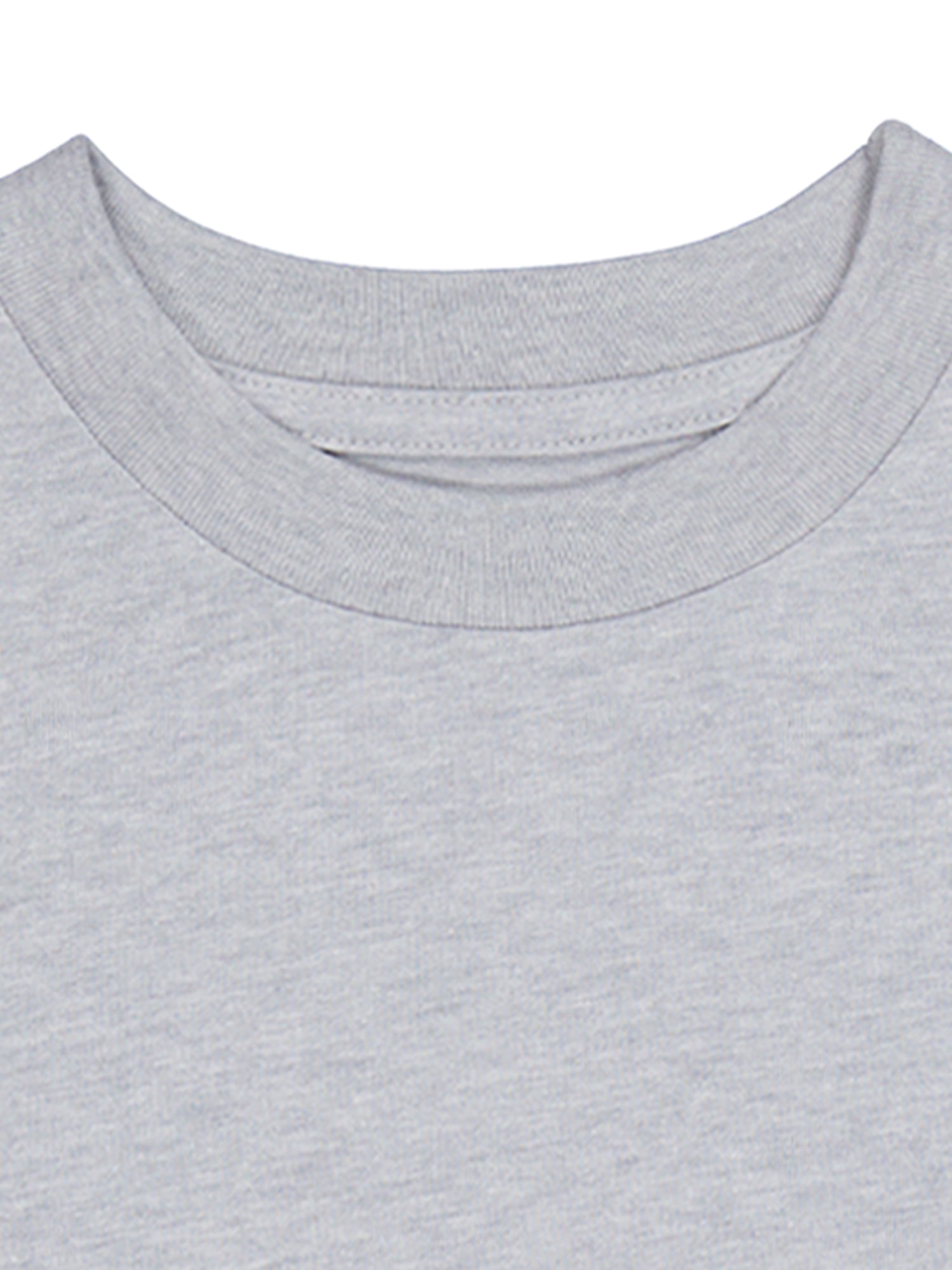 Wonder Nation Kid Tough Toddler Girls Short Sleeve T-Shirt, Light Grey Heather, Sizes 2T-5T