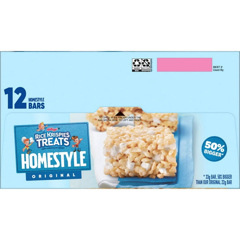 Original Rice Krispies Treats Marshmallow Cereal Bars, 12.4 oz, 16 Count,  Ready-to-Eat