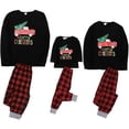 thumbnail image 5 of GRNSHTS Matching Family Pajamas Sets Christmas Matching Holiday Pjs Letter Print Top and Plaid Pants Sleepwear, 5 of 12