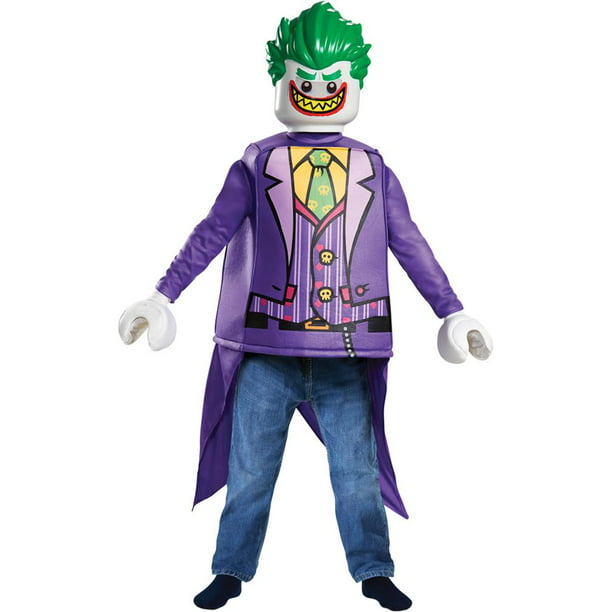LEGO Batman Movie Joker Classic Boy's Halloween Fancy-Dress Costume for  Child, L 