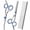 Blue, variant on Dog Grooming Scissors with Safety Round Tip,Pet Grooming scissors Kit,Dog Shears for Grooming,Incude Thinning,Curved Grooming Scissors and Comb for dogs,cats.Suitable for The Right Hand