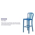 thumbnail image 6 of Home Square 30" Metal Vertical Slat Back Bar Stool in Blue - Set of 2, 6 of 11
