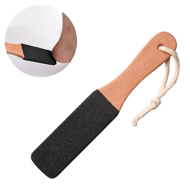 Lima para pies mate exfoliante plana, herramienta segura Lima para pies para pedicura La madera naturalmente corrugada elimina los callos secos, ásperos y endurecidos hasta convertirlos en polvo