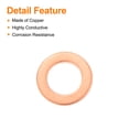 thumbnail image 5 of Uxcell Flat Copper Washers Copper Flat Sealing Ring Copper 22 pack 6x12x1.5mm, 5 of 6