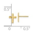thumbnail image 2 of Auriga Fine Jewelry 14K Yellow Gold 3D Cross Stud Earrings for Women (L-8.8mm, W-6.8mm), 2 of 6