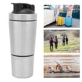 thumbnail image 1 of MEZCLA COPA Shaker, sección DoBle de Botella de Shaker Fácil de Limpiar de proteínas para el Gimnasio, 1 of 7