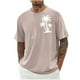 thumbnail image 1 of Camisas de Manga Larga para Hombres Imprimir Casual Cuello Redondo Blusa de Manga Corta, Camisas de Lino para Hombres, 1 of 4