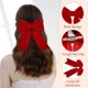 thumbnail image 3 of Elegantes pinzas para el pelo con lazo de cola de golondrina en negro y rojo para niñas, 3 of 7