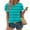 Mint Green, variant on ATENAR T Shirts for Women Casual V Neck Womens Shirts Solid Color Tee Purple 2XL
