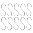 thumbnail image 1 of Unique Bargains 12Pcs 4.1 Inch Flat S Hooks Hanging Hook for Home Kitchen Storage, 7mm Silver, 1 of 6