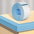 thumbnail image 1 of 1 Uds 2m protección de borde en forma de W para bebés y niños diseño de corte de seguridad protección necesaria para niños Protector para evitar colisiones, azul, 1 of 2