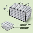 thumbnail image 6 of tzyudk Folding Picnic Basket Large Capacity Outdoor Gift Camping Thermal Bag Handheld Aluminium Foil Thickened Fabric Car Picnic Bag Storage Bag Storage Affordable Useful Black Plastic, 6 of 6