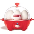 thumbnail image 2 of Rapid Egg Cooker: 6 Egg Capacity Electric Egg Cooker with Auto Shut Off Feature - Red & Mini Maker Portable Grill Machine + Panini Press with Recipe Guide - Red, 2 of 7