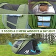 thumbnail image 6 of AYAMAYA Pop Up Tent 4 Person Tents for Camping with Skylight Waterproof Family Tent with Removable Rainfly Automatic Setup in Second 2 Doors & Side Windows 3-4 People Instant Easy P, 6 of 8