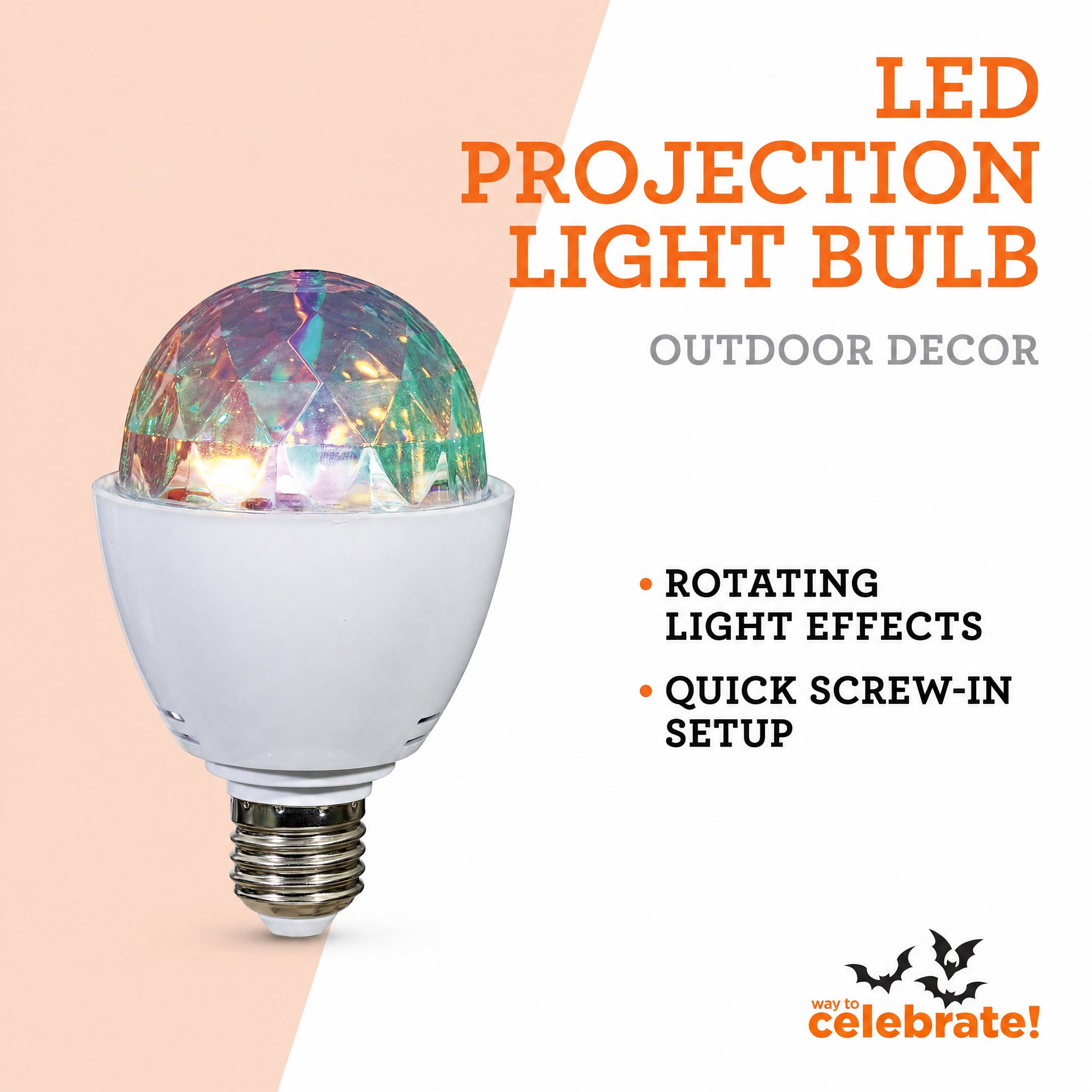 Indoor LED Projection Light Bulb, Multicolor, Halloween by Way To Celebrate
