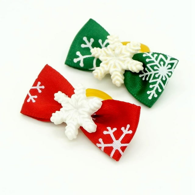 Lazo para el Cabello Zulema Navidad Del De Nieve Cinta Rojo 4x2x1cm
